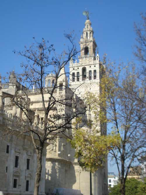 Vue générale de la cathédrale et de la Giralda de Séville