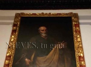 Grandes pinturas al óleo del interior de la Iglesia del Salvador de Sevilla