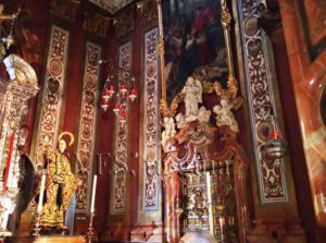 Interior view of the Church of the Savior of Seville